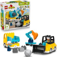 Meks LEGO Duplo Kasabası 3'ü 1 Arada Inşaat Araçları 10475-2 Yaş ve Üzeri Çocuklar Için Inşaatçı Figürü