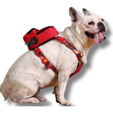 Meks Design,çantalı Göğüs Tasması, Köpek Sırt Çantası – 2’si 1 Arada Göğüs Tasması Fonksiyonlu, Ayarlana