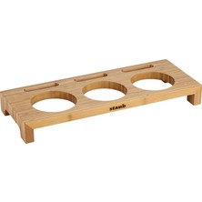 Meks Staub Ahşap 3'lü Mini Tencere Standı