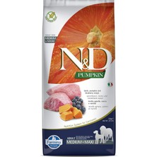 Meks N&d Pumpkin Kuru Köpek Maması, Tahılsız, Kuzu ve Yabanmersinli, Yetişkin Medium ve Maxi, 12 kg