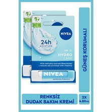 Meks Nivea Hydro Care Dudak Bakım Kremi, Spf 15, 4.8gr, 2 Adet