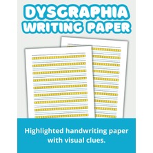 Mey İthalat Independently Published Dysgraphia Writing Paper | Highlighted Handwriting Paper | Visual Cues With Colored Lines: Adaptive Handwriting Paper For Young Learners.