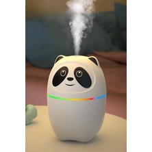 Meks Buffer Sevimli Panda Figürlü Hava Nemlendirici, Ultrasonik Soğuk Buhar Makinesi, LED Işıklı Masaüst