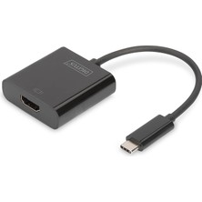 Meks Digitus USB Tip C Grafik Adaptörü, USB Type-C - HDMI Tip A, 4K Ultra Hd 30Hz, Plastik, Siyah