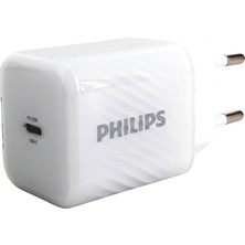 Meks Philips DLP5311C Type-C Hızlı Şarj Adaptörü, 33W Hızlı Şarj, Akıllı Telefon ve Tablet Uyumlu, Power