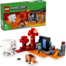 Meks LEGO Minecraft Nether Geçidi Pususu 21255-8 Yaş ve Üzeri Macera Oyunları Seven Çocuklar Için Yaratı