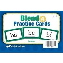 Meks Blend Practive Cards A - Abeka Kindergarten 1st And 2nd Grade 1, 2 Phonics Reading Program Teaching