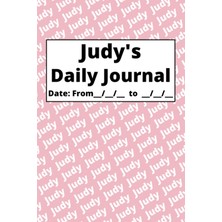 Meks Independently Published Personalized Daily Journal - Judy: Pink Cover