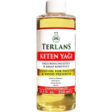 Meks Terlans Keten Yağı Resim Yağı Ahşap Koruyucu 250 ml Linseed Oil