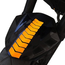 Meks Ok Tasarımlı Floresan Turuncu Çamurluk Kask Sticker
