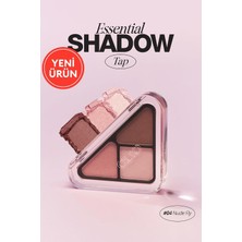 Meks Clio, 3 Renk Içeren, Mat ve Işıltılı Bitişli Mini Far Paleti Essential Shadow Tap 04 Nude Fly
