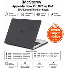 Meks Mcstorey Macbook Pro 16.2 Inç Kılıf A2485 A2780 A2991 A3403 A3186 A3428 A3429 Uyumlu Karbon Fiber G