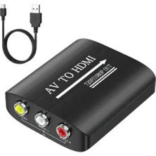 Meks 4379 Rca Av To HDMI Çevirici 3rca Dönüştürücü Adaptör 1080P