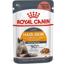 Meks Royal Canin Hair & Skin Gravy Yetişkin Kedi Yaş Maması 12 x 85 gr