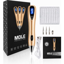 Meks East Medikal Mole Plexr Pen Gold-Plazma Kalem Seti, Kablosuz Şarj, 10 Iğne, 3 Kartuş