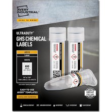 Meks Avery Için Ultra Zorunlu Ghs Kimyasal Etiketten Lazer/led Yazıcı, Su Geçirmez, Uv-Dayanıklı, 600 Pa