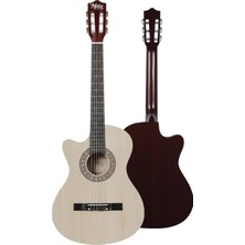 Meks Midex CG-396NT Solak Klasik Gitar Natural Renk Full Set Sap Ayarlı 4/4 Yetişkin Boy
