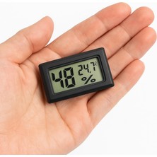 Meks Perlotus Dijital LCD Nem Sıcaklık Ölçer Mini Termometre Probsuz