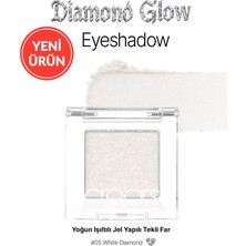 Meks Yoğun Işıltılı Jel Yapılı Tekli Far Diamond Glow Eyeshadow 05 White Diamond
