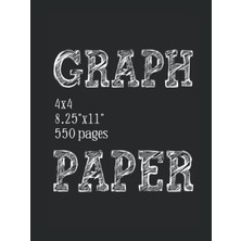 Meks Graph Paper 4x4: 8.25"X11" 550 Pages Hardcover