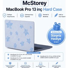 Meks Mcstorey Macbook Pro 13 Çiçek Desenli Kılıf A1706 A1708 A1989 A2159 A2251 A2289 A2338 M1 M2 Uyumlu