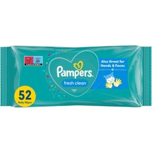 Meks Pampers Fresh & Clean Islak Bebek Mendili, 1 Paket, 52 Islak Mendil
