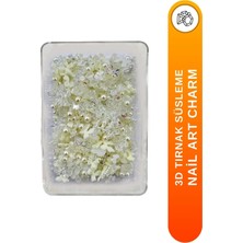 Meks Fontenay 3D Tırnaksüsleri Tırnak Charm Kurdele Kalp Gül Ayıcık Nail Charms Nail Art Objeleri 500 Ad