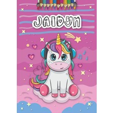 Meks Jaidyn: Personalized Coloring Book For Jaidyn | Theme: Unicorn | Birthday Gift For Girl, Daughter .