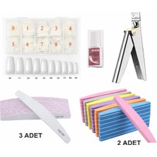 Meks Fontenay Protez Tırnak Seti – 500’LÜ Kemik Tips+Metal Tips Makası+Tips Yapıştırıcı+Törpü & Buffer S
