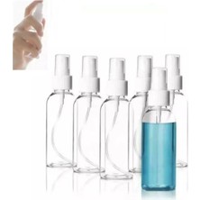 Meks 10 Adet 50 ml Fısfıs Sprey Kapaklı Seyahat Cep Çanta Dezenfektan Parfüm Şişesi 50ML