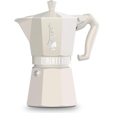 Meks Bialetti - Moka Exclusive: 6 Cups Ocak Üstü Espresso Pişirici - 270ML - Krem Renk - Alüminyum Gövde