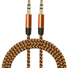 Meks Diwu Aux Stereo 3.5mm Data Ses Örgü Kablo Bakır
