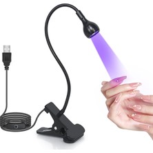 Meks Uv Işık Gooseneck Uv Lamba Çivi Siyah Işık LED Uv Tırnak Lambası Kelepçe ile Jel Çivi Ultraviyole K