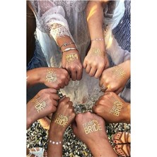 Meks E Elmas Team Bride Geçici Dövme, Bekarlığa Veda Bride To Be Dövmesi 10 Adet (9+1)