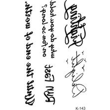 Meks Bearpear El Yazısı Geçici Dövme Writing Tattoo