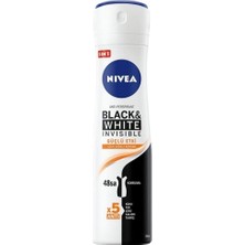 Meks Nivea Kadın Sprey Deodorant Black And White Invisible Güçlü Etki 48 Saat Anti-Perspirant Koruma 150