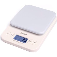 Meks Nave Dijital Mutfak Tartısı, 6kg/0.1g LCD Ekranlı Yüksek Hassasiyetli Gıda Ölçeği, Çoklu Ünite (G/o