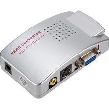 Meks Primex SL-AV201 VGA To Video Çevirici, Analog To Rca Composite ve S-Video Görüntü Dönüştürücü, Pc N