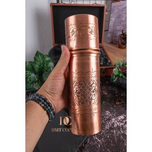 Dmt Copper Home %100 El Yapımı Bakır Su Matarası 950 ml | Kalaylı Iç Yüzey | Gaziantep Atölye Üretimi | El Işçiliği (Özel Kutulu)Hediyelik
