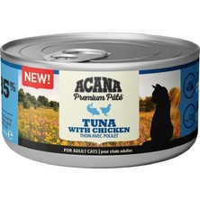 Meks Acana Premium Pate (Ezme) Konserve Yaş Kedi Maması, Tuna Balıklı ve Tavuklu, 85 gr