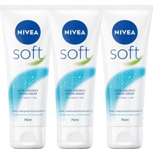 Meks Nivea Soft Nemlendirici Bakım Kremi 75ML, Jojoba Yağı, E Vitamini, Yüz Vücut El, Yumuşak Cilt, X3 A