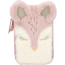 Meks Depesche 12575 Princess Mimi Wild Forest - Pembe ve Beyaz Renkte Doldurulmuş 2 Bölmeli Kalem Kutusu