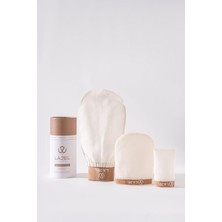 Meks Premium 3'lü Set Duş Kesesi, Peeling Eldiveni, Yüz KESESI%100 Floş Ipek Normal,orta,hassas Ciltler
