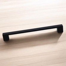 Meks Orta Köprü (160 mm - 16 Cm) Siyah Metal Mobilya Mutfak Çekmece Dolap Dolabı Kulbu Kulpu Kulpları