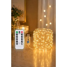 Meks Günışığı Renk Uzaktan Kumandalı ve Fonksiyonlu 10 Metre USB Peri LED Parti Kutlama Aydınlatma