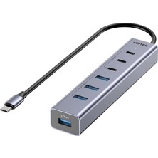Meks Unitek Uhub S7+ 7`si 1 Arada Usb-C Hub (H1335AGY01-EU)