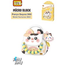 Meks Loz Micro Block Sweet Bag Serisi Kedi Figürlü Çanta 360 Parça Oyuncak Yapım Seti FFLZ-8843