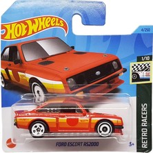 Meks Hot Wheels - Ford RS2000 - Retro Racers 1/10 - HKJ77 - Short Card - Kırmızı - Mattel 2023