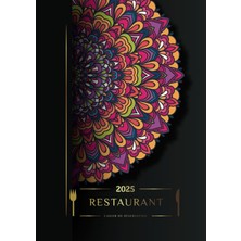 Meks Cahier De Réservation Restaurant 2025: Agenda Restauration Xxl, 2 Pages Par Jour, 12 Mois De Janvie
