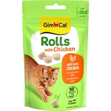 Meks Gimcat Rolls With Chicken (Tavuklu) Kedi Ödül Tableti 50 gr